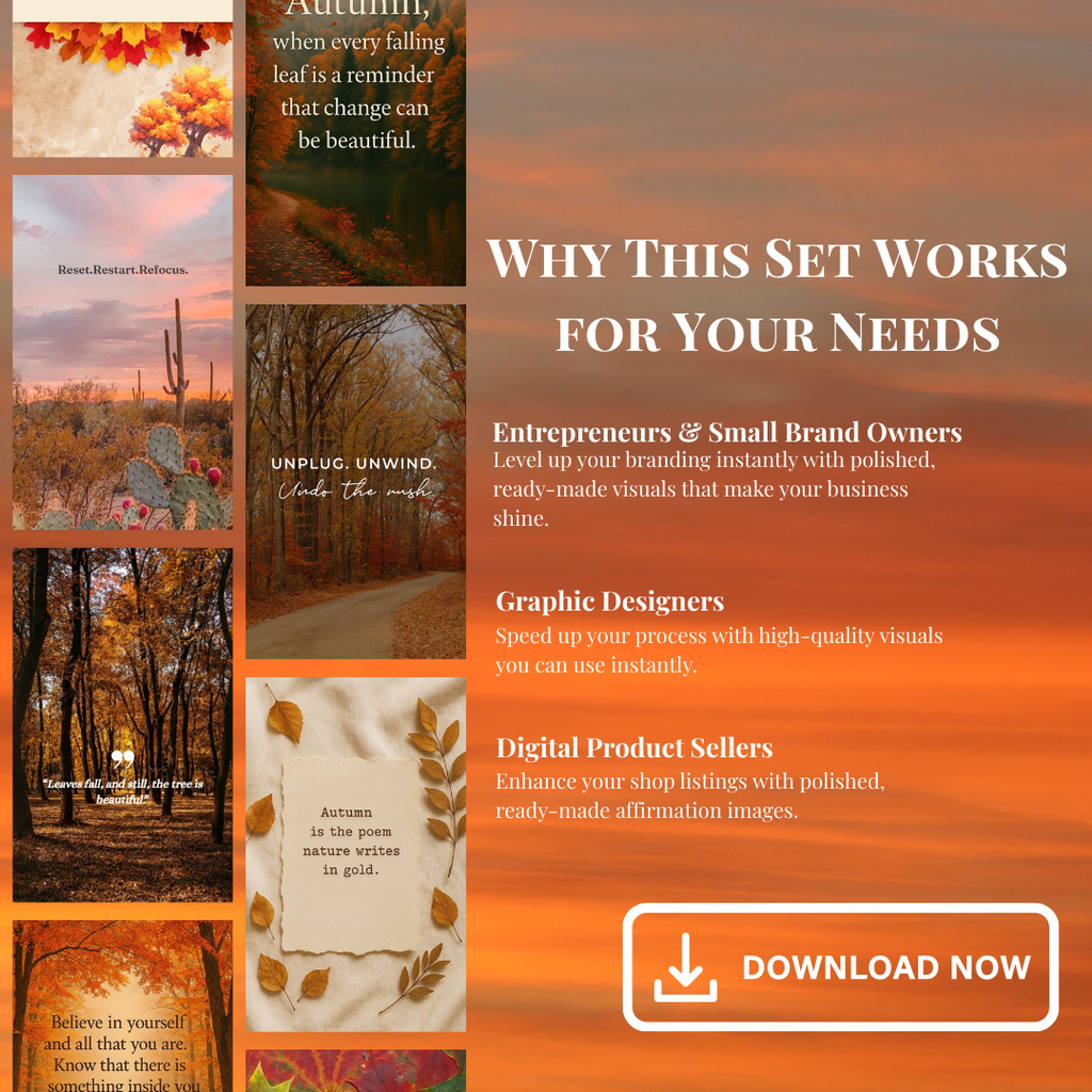 20 Fall Reset Quotes | Autumn Transition Roadmap | PDF PNG | Seasonal Mindset Audit | Aesthetic Wisdom Art | 2026 Wellness | Digital Download Bundle